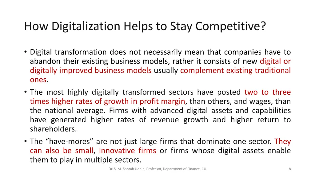 how digitalization helps to stay competitive