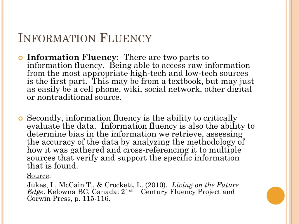 i nformation f luency