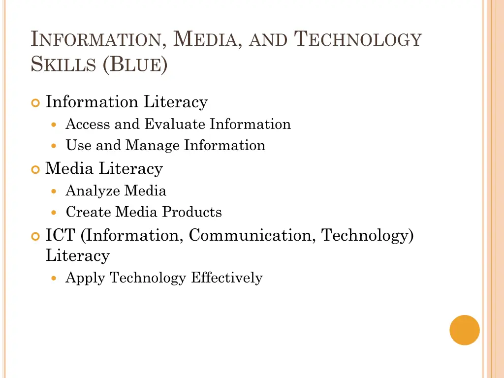i nformation m edia and t echnology s kills b lue