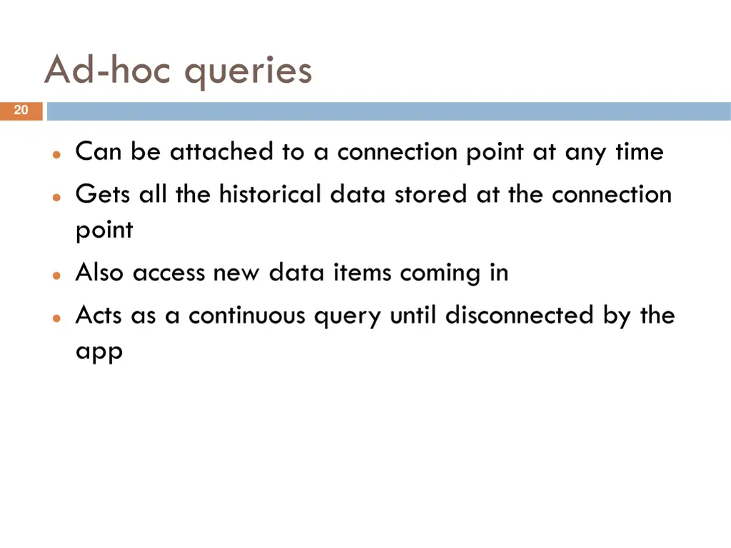 ad hoc queries