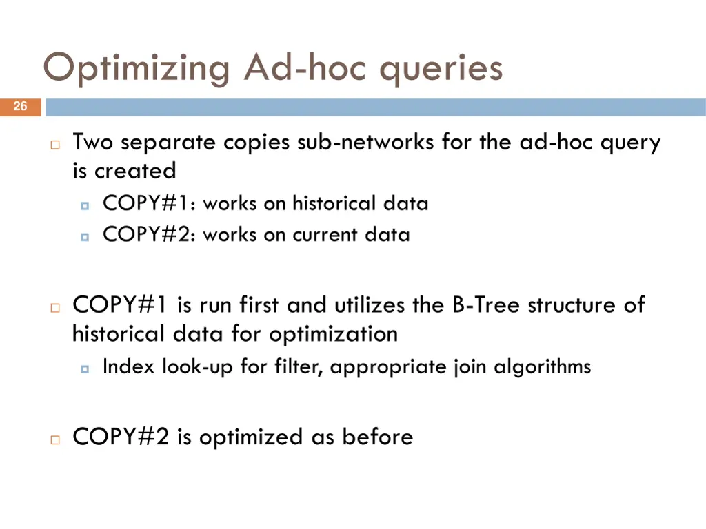 optimizing ad hoc queries