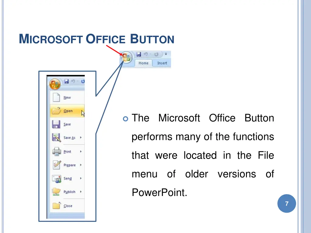 m icrosoft o ffice b utton