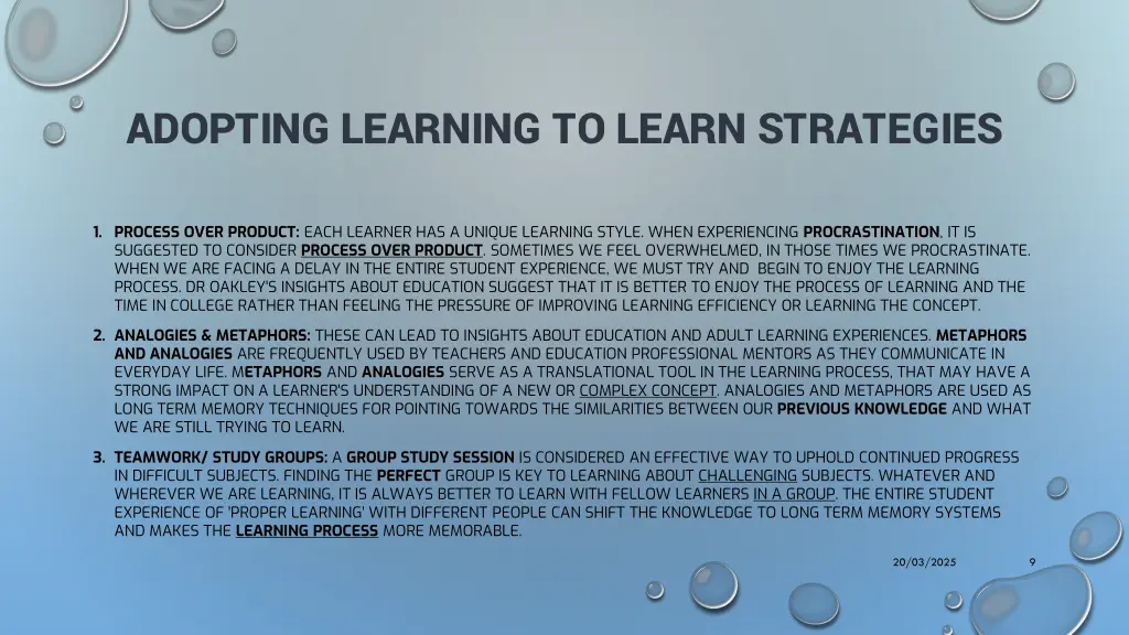 adopting learning to learn strategies 1
