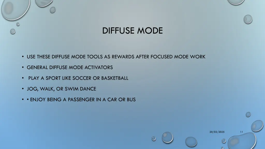 diffuse mode