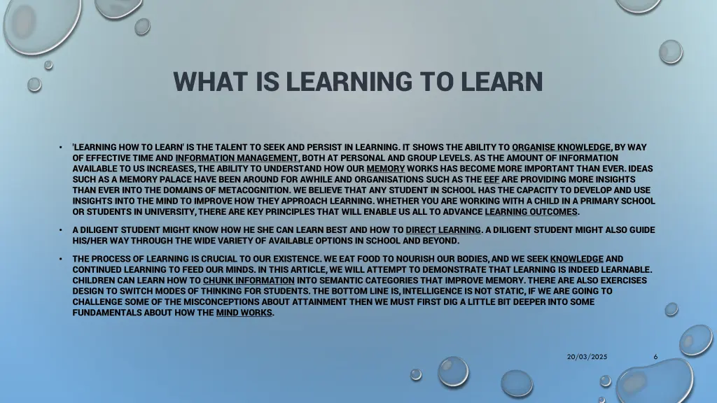 what is learning to learn