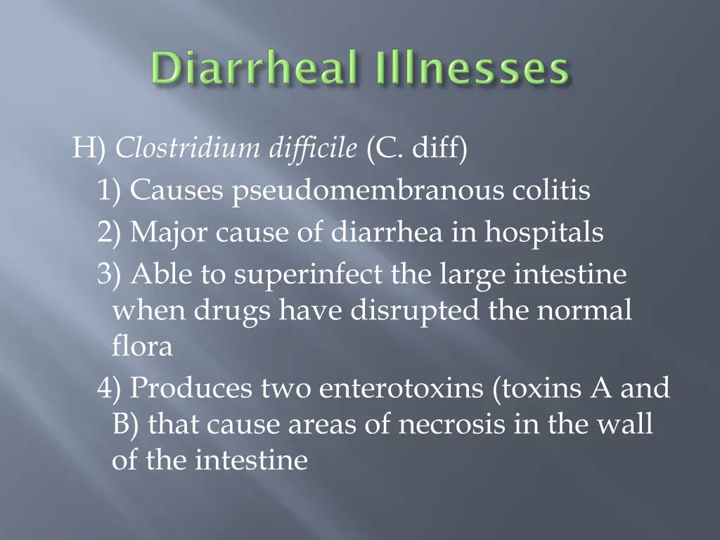 h clostridium difficile c diff 1 causes