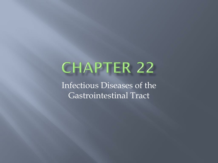 infectious diseases of the gastrointestinal tract