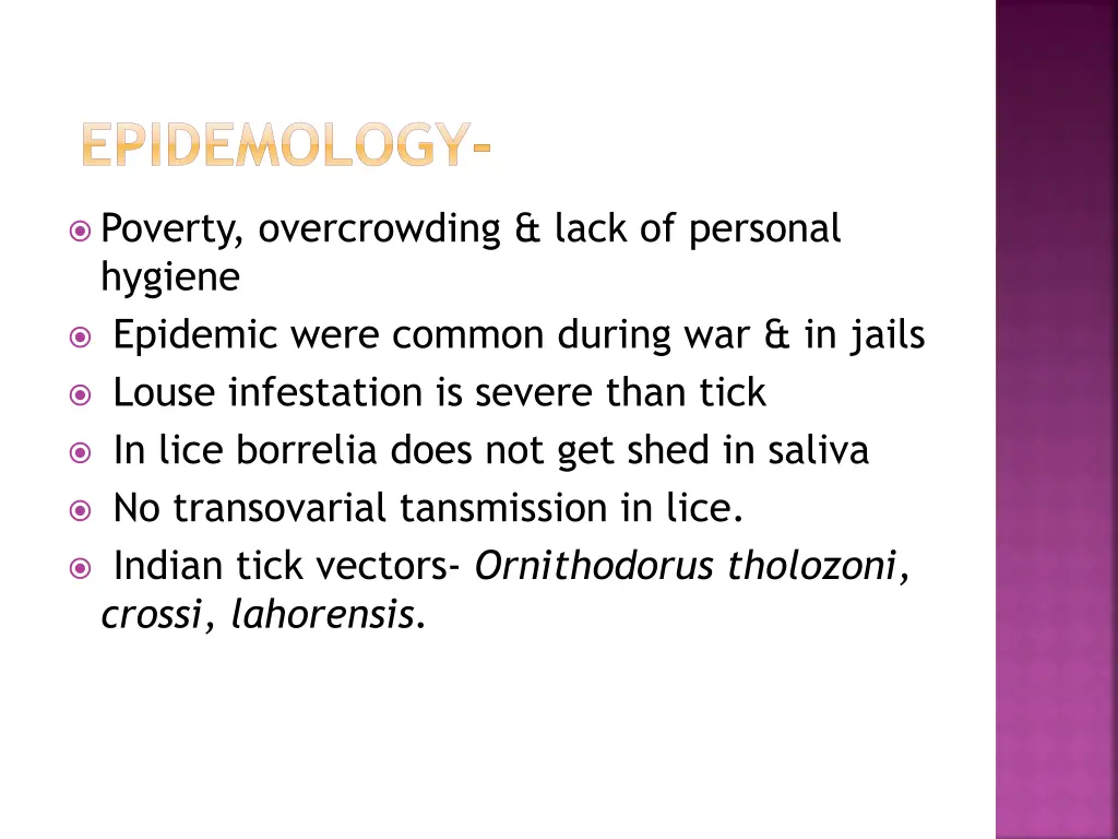 epidemology