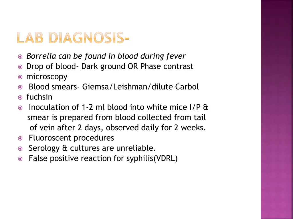 lab diagnosis