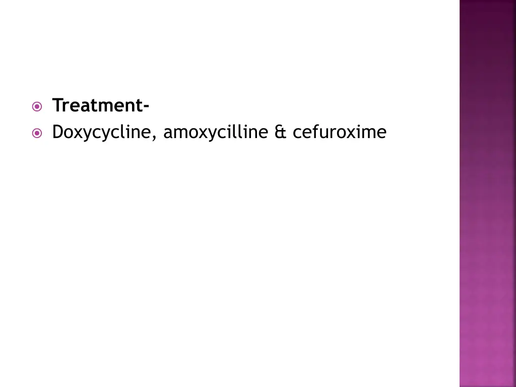 treatment doxycycline amoxycilline cefuroxime