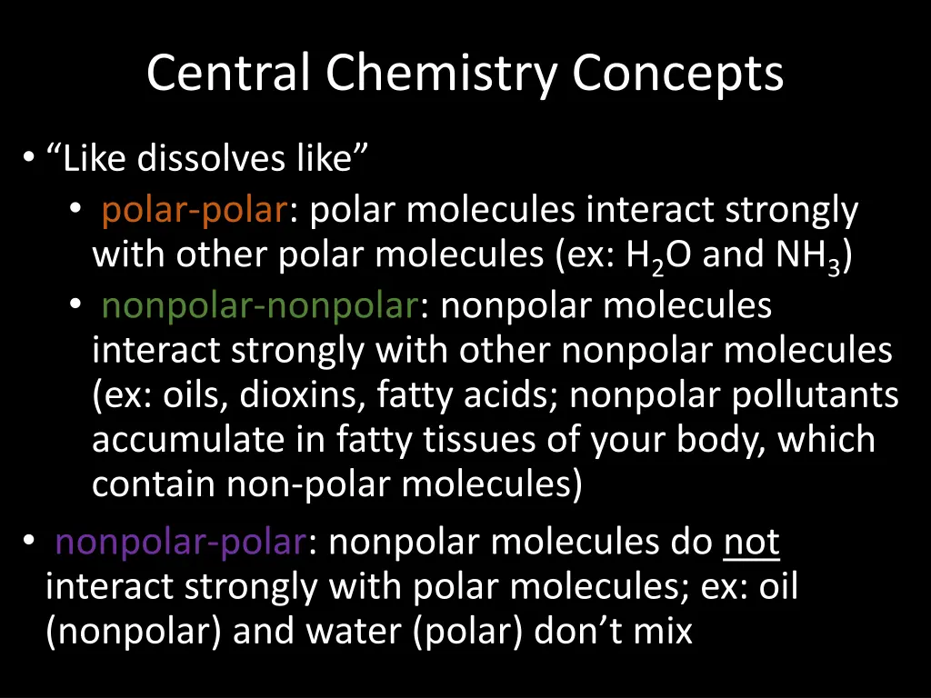 central chemistry concepts
