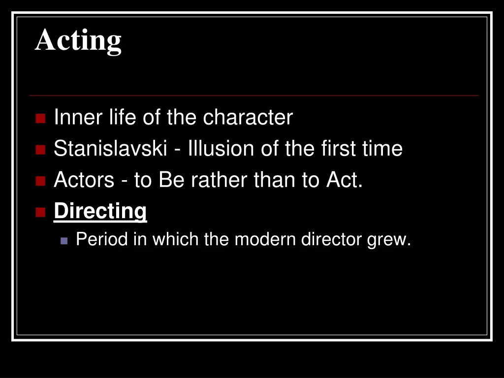 acting 1