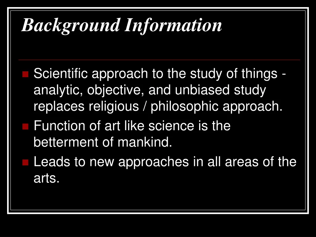 background information 1