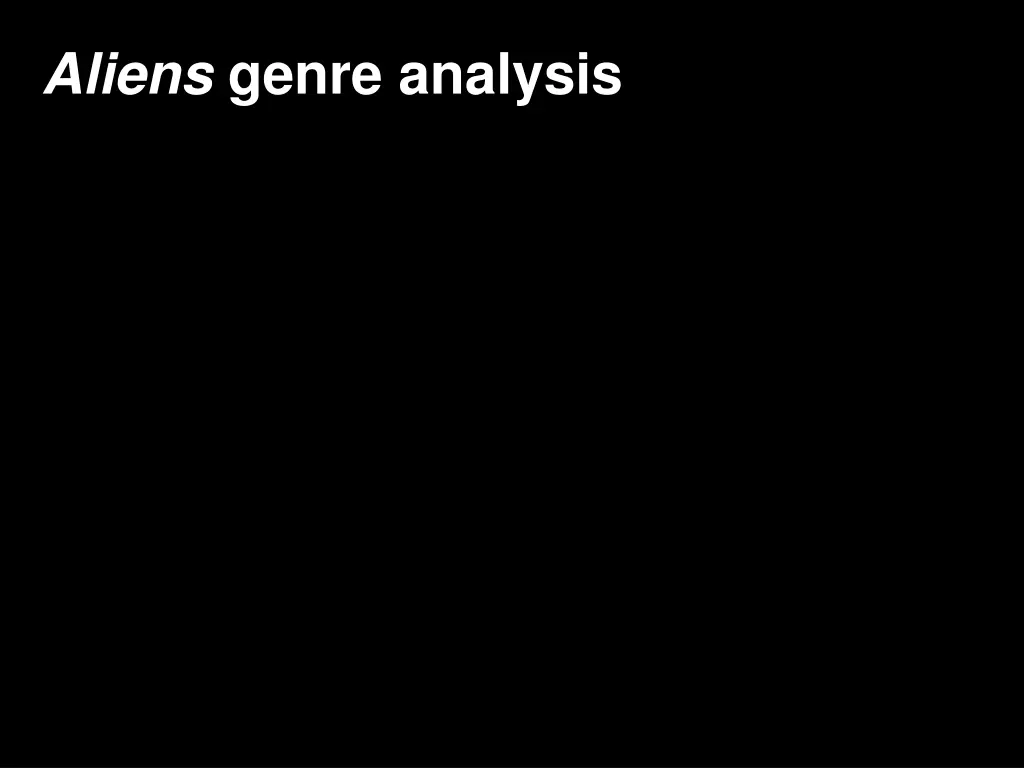 aliens genre analysis