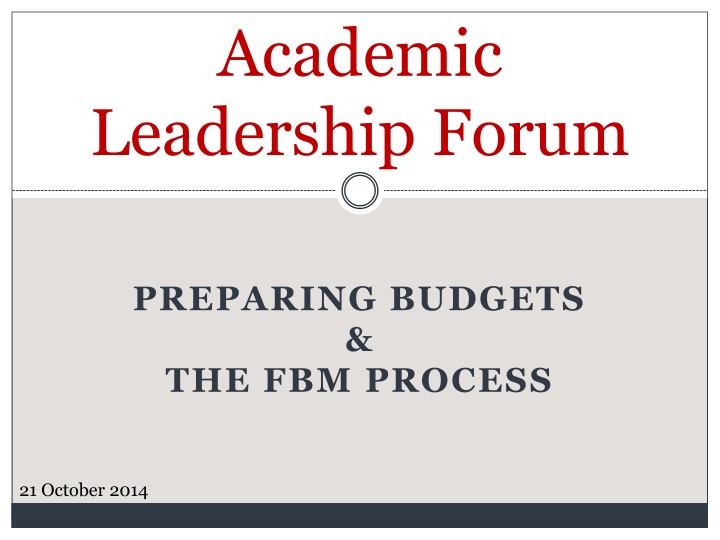 academic leadership forum
