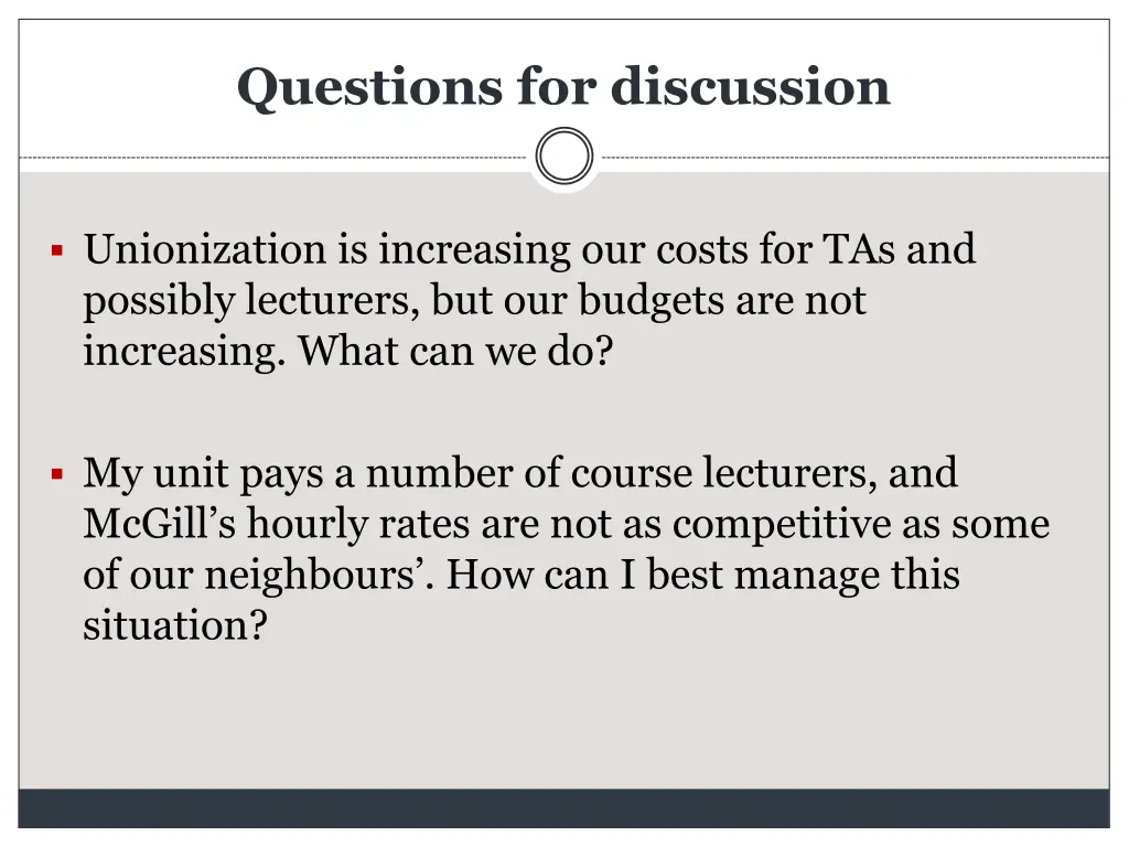 questions for discussion 1