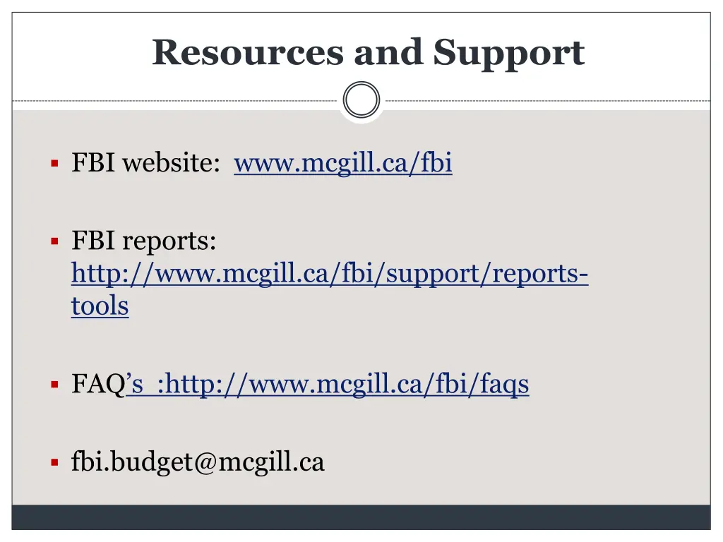resources and support