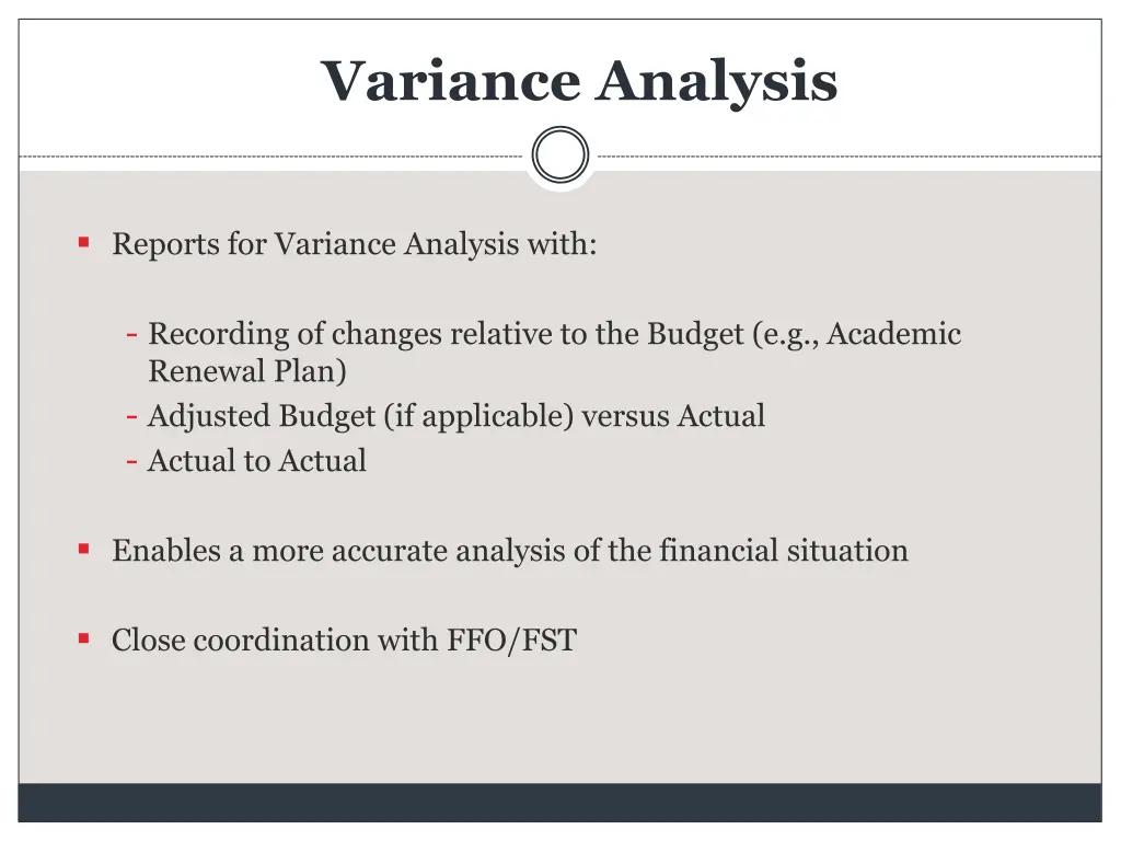 variance analysis