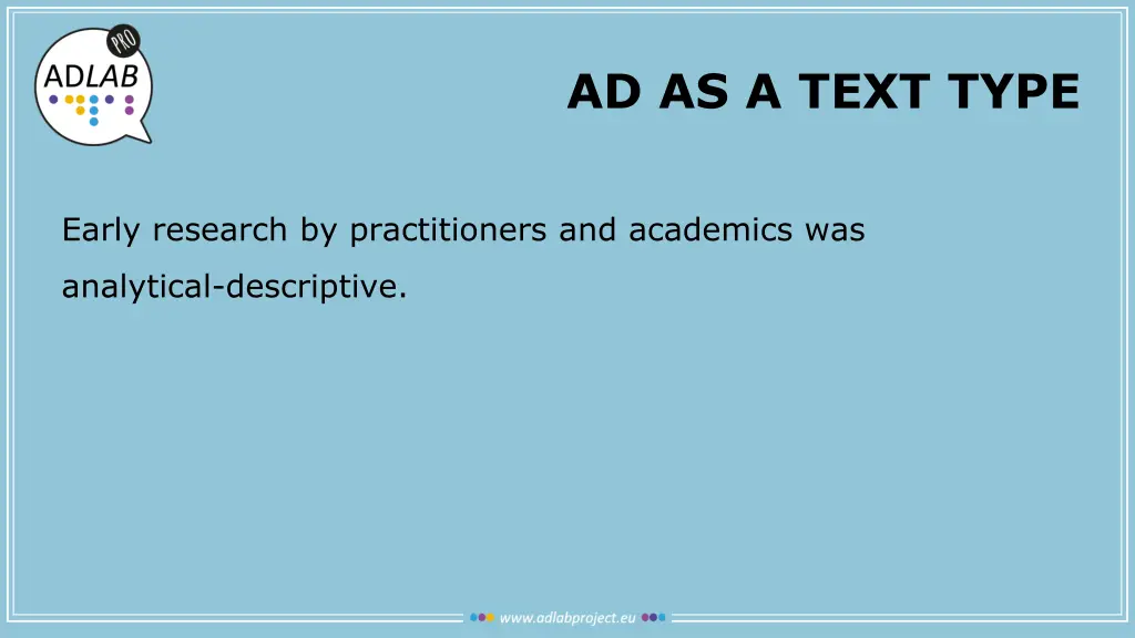 ad as a text type