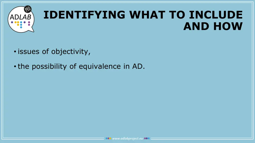 identifying what to include 4