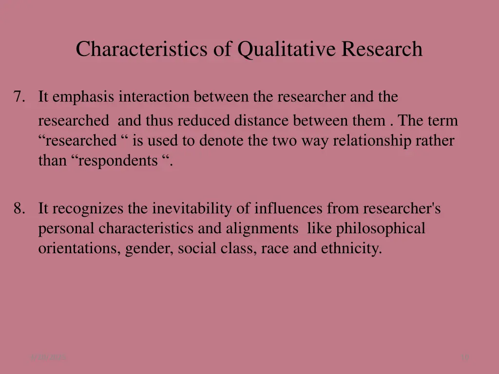 characteristics of qualitative research 2