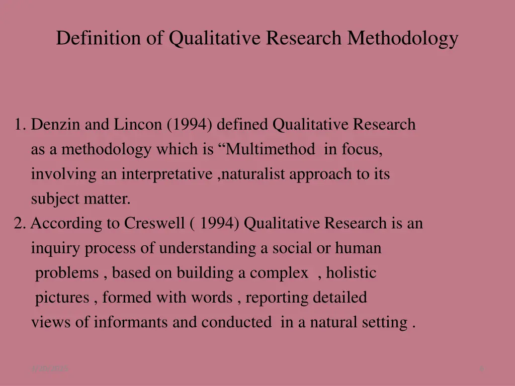 definition of qualitative research methodology