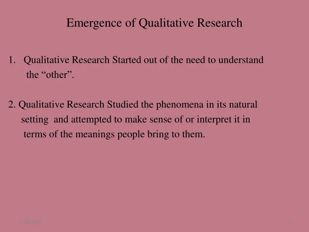 emergence of qualitative research
