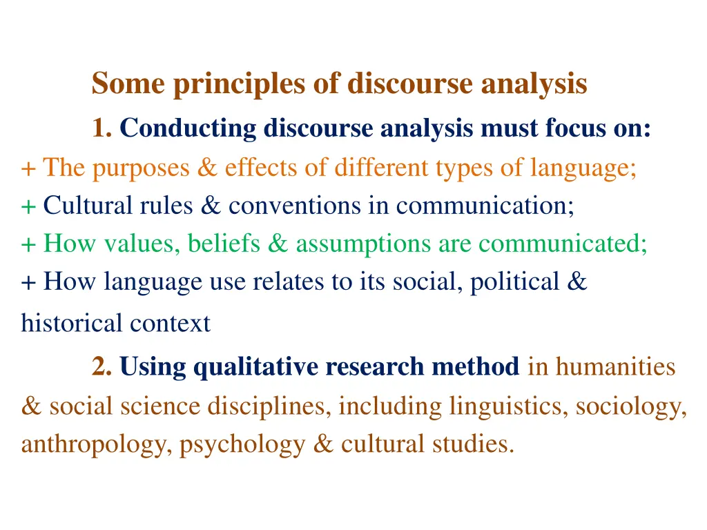 some principles of discourse analysis