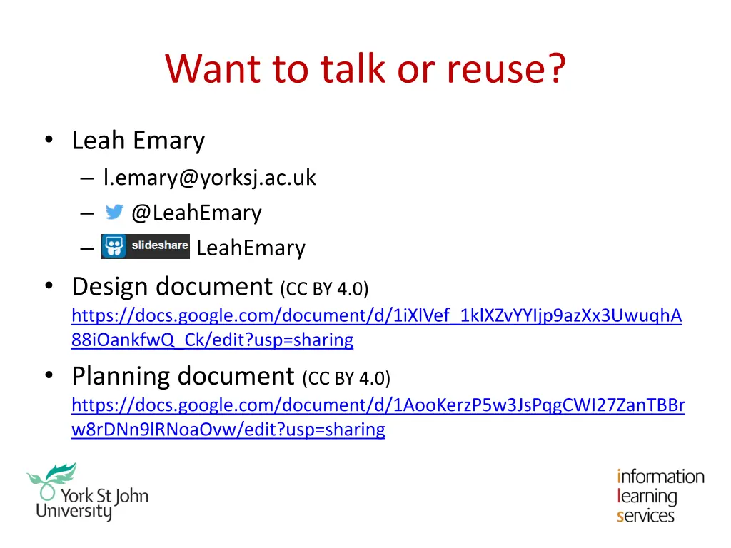 want to talk or reuse