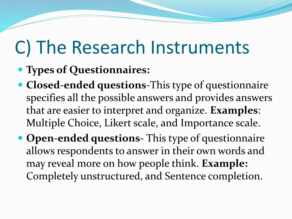 c the research instruments 1