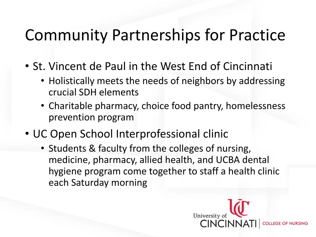 community partnerships for practice