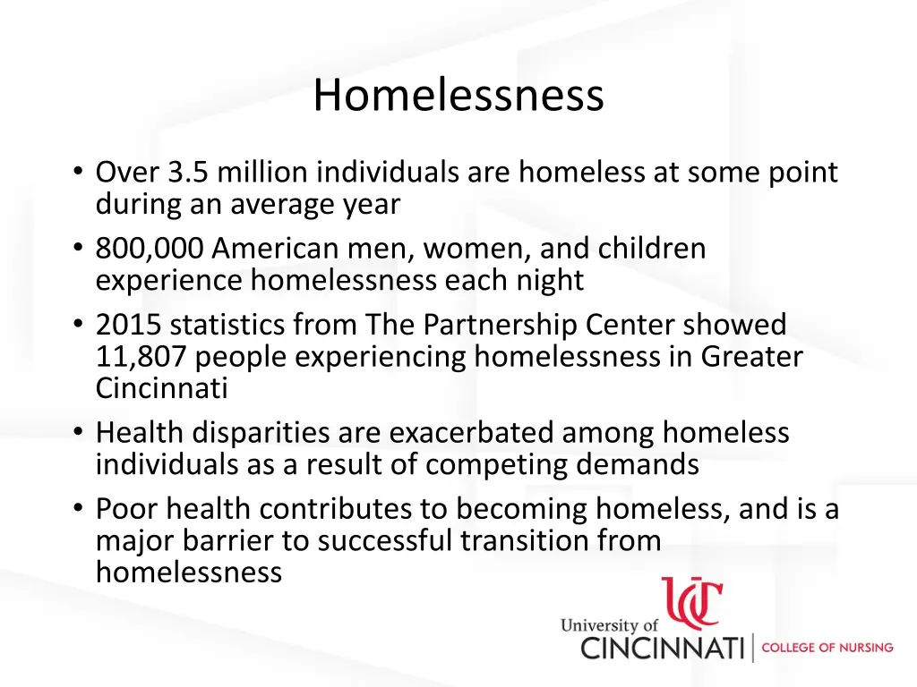 homelessness