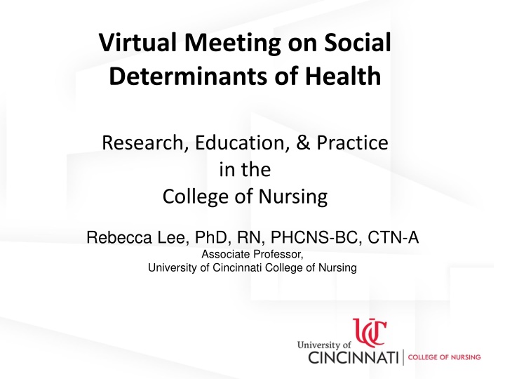 virtual meeting on social determinants of health
