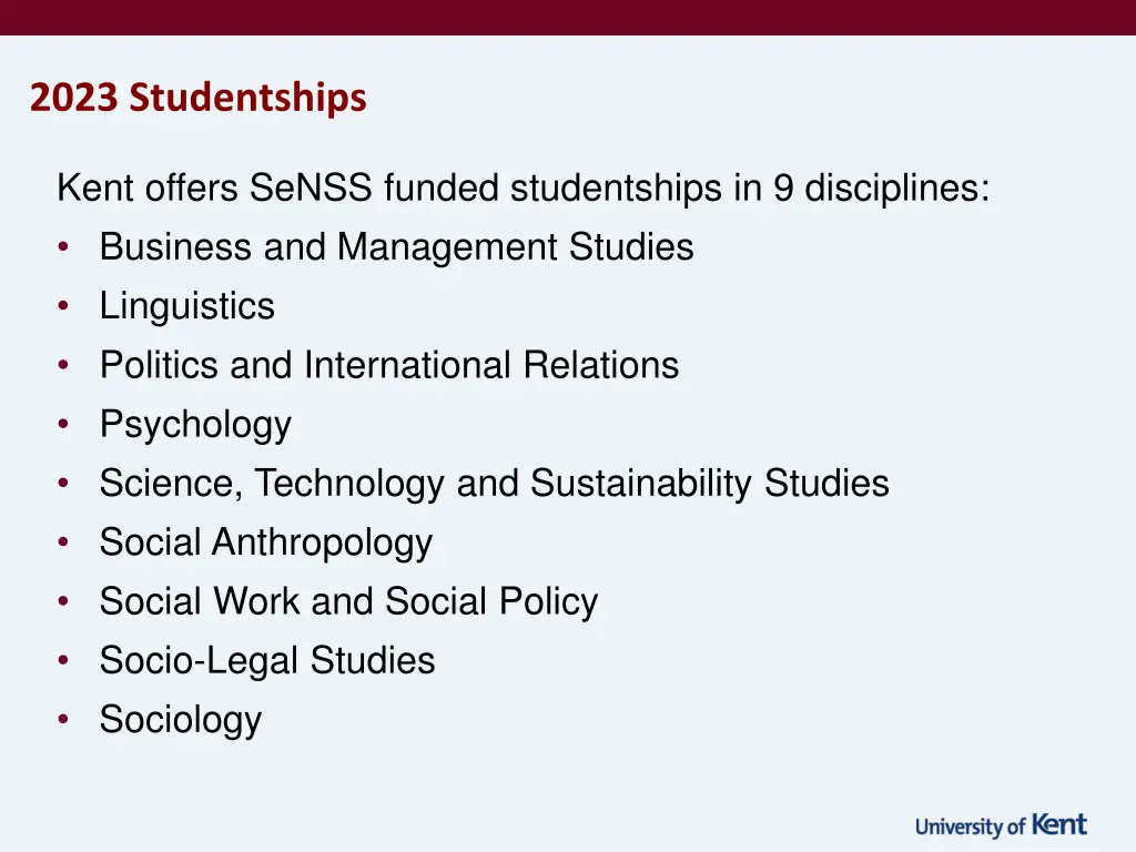 2023 studentships
