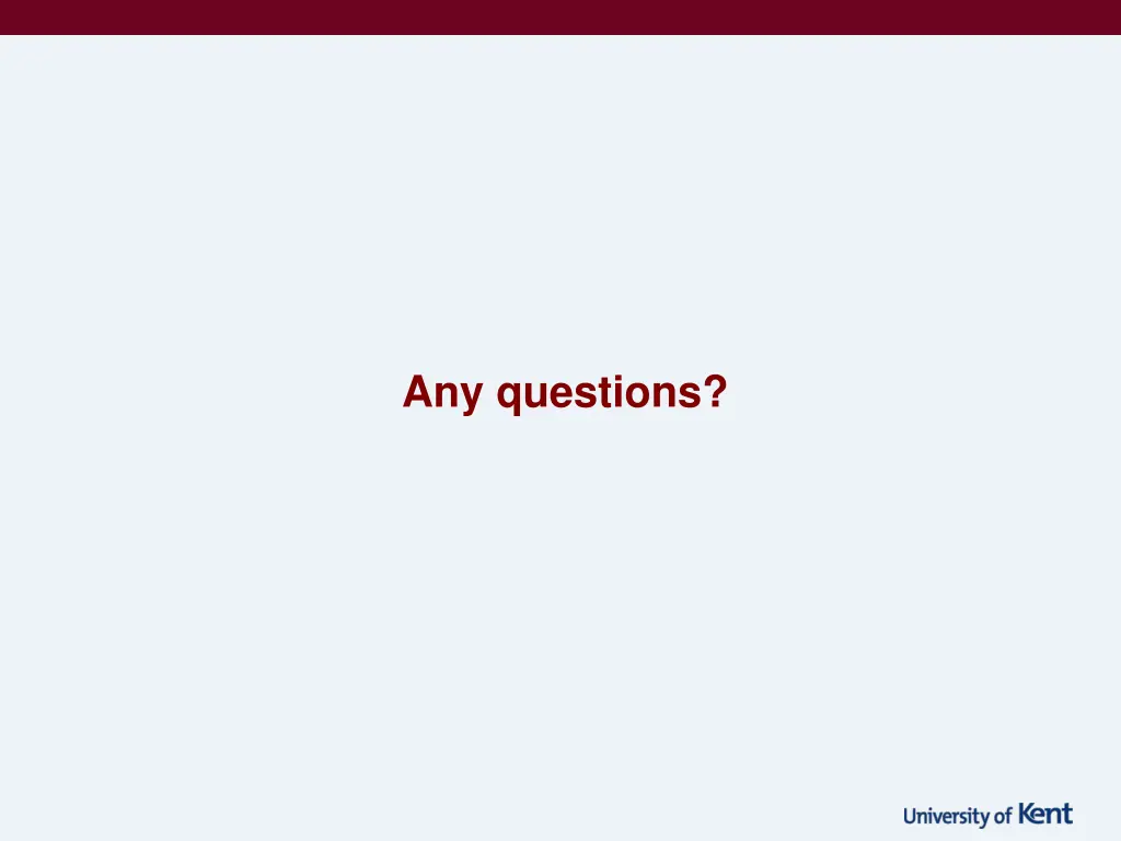 any questions