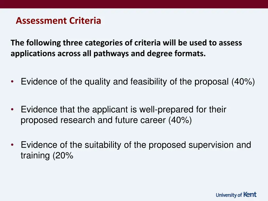 assessment criteria