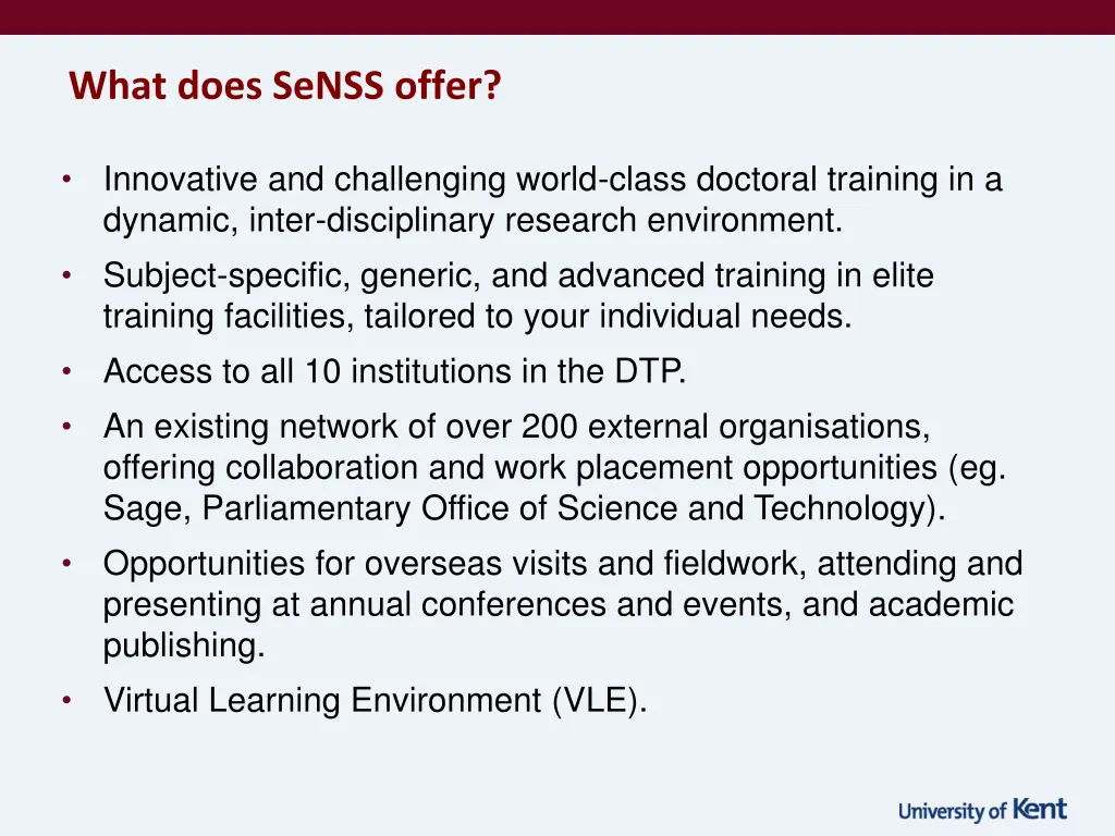 what does senss offer