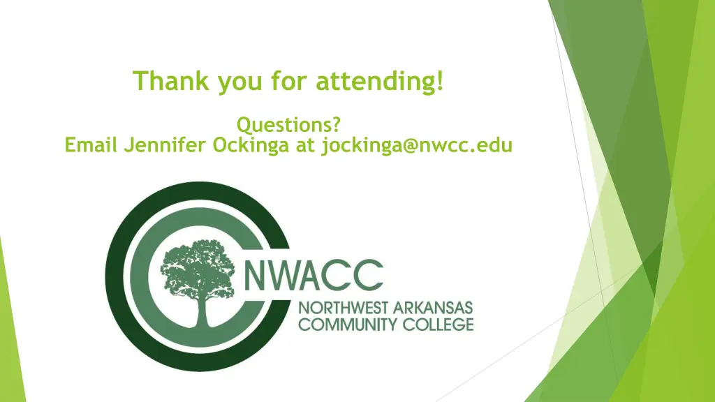 thank you for attending