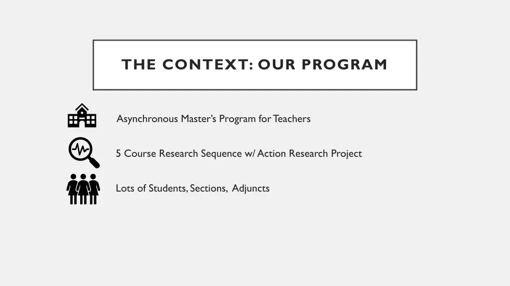the context our program