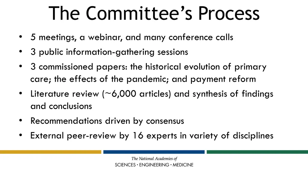 the committee s process