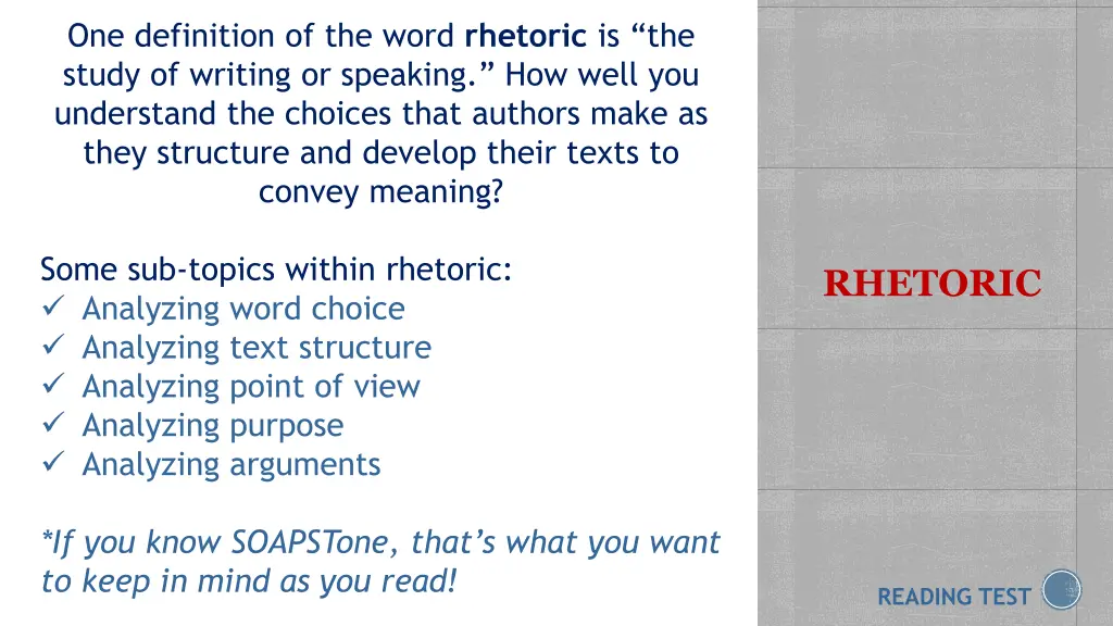 one definition of the word rhetoric is the study