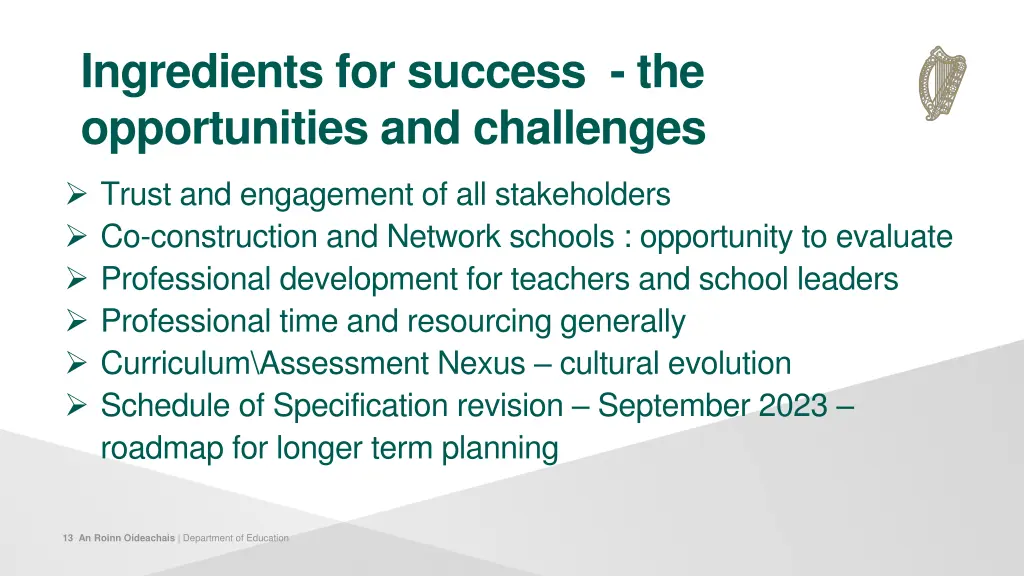 ingredients for success the opportunities