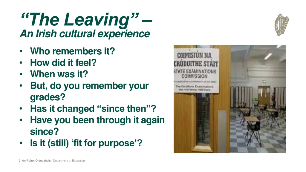 the leaving an irish cultural experience