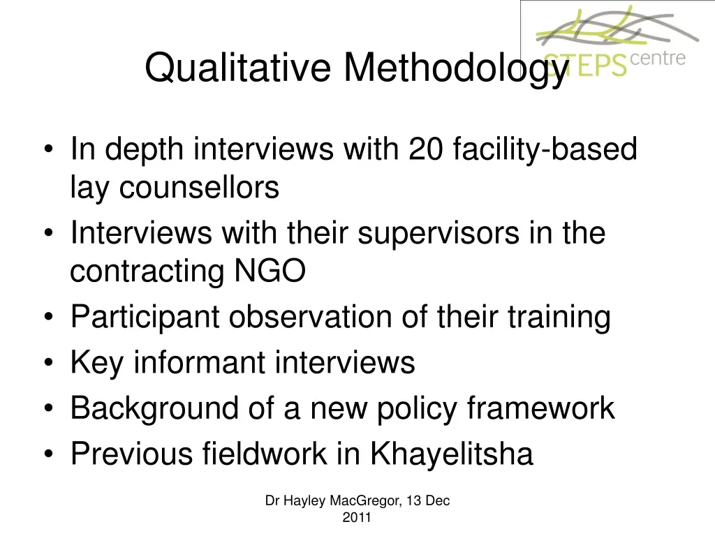 qualitative methodology