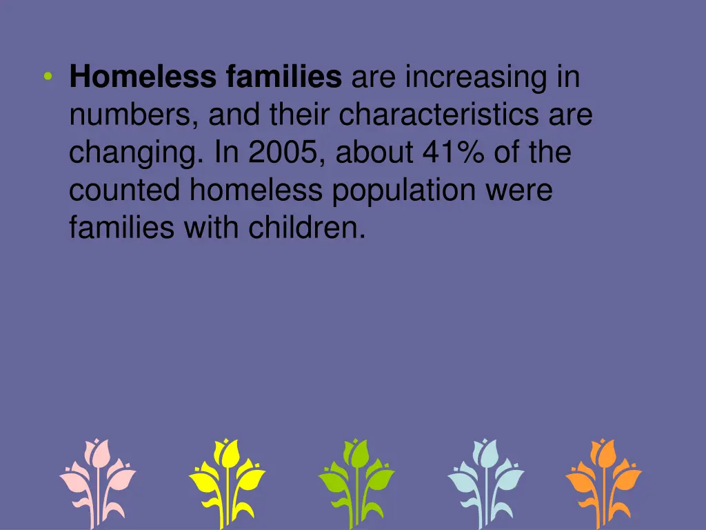 homeless families are increasing in numbers