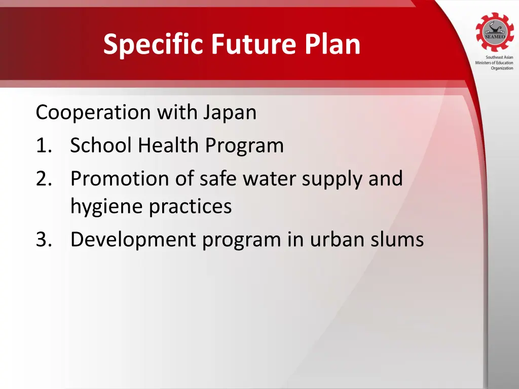 specific future plan