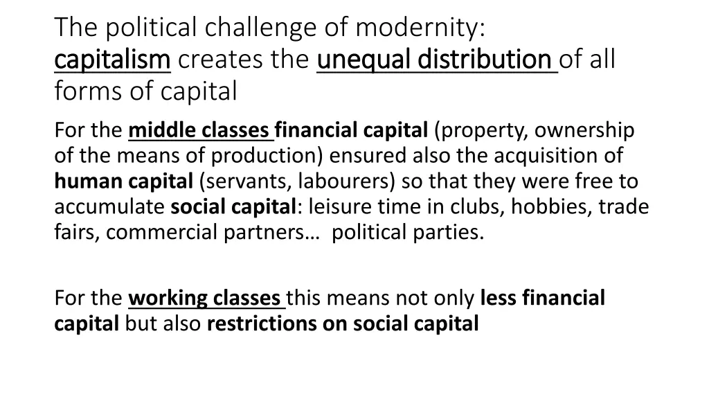 the political challenge of modernity capitalism
