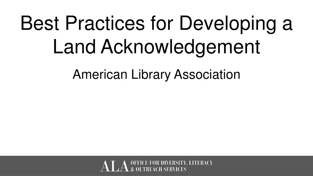 best practices for developing a land