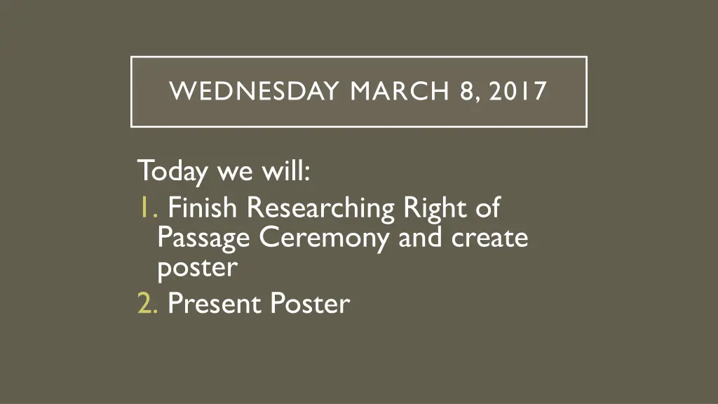 wednesday march 8 2017