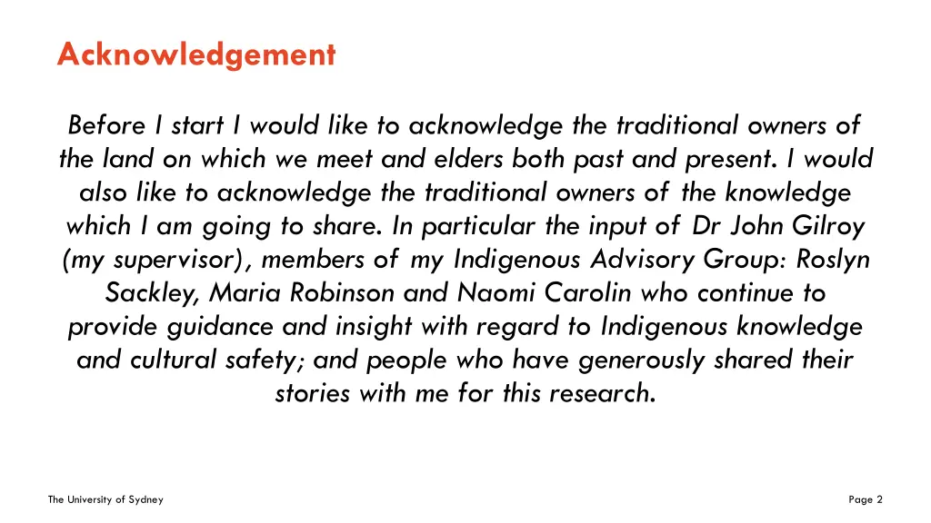 acknowledgement